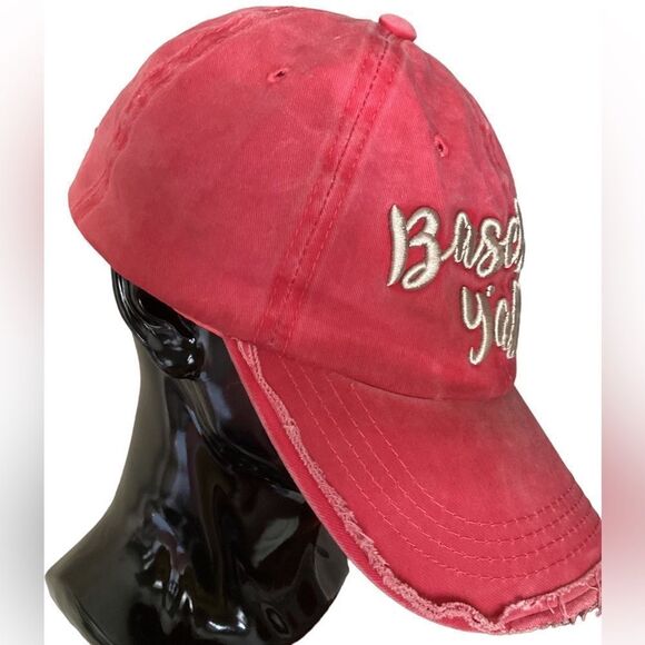 Distressed baseball y’all hat/cap - Picture 2 of 6